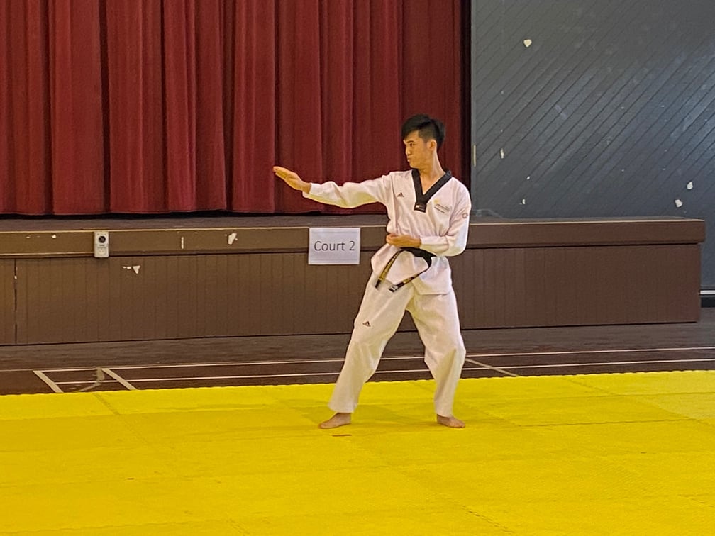 NSG Taekwondo Punches, kicks and shouts as TKD athletes perform their