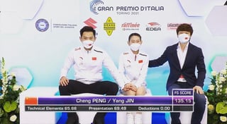 Singapore-based figure skating coach Zhang Wei, guides China's athletes to Gold and Silver medals at ISU Grand Prix in Italy!