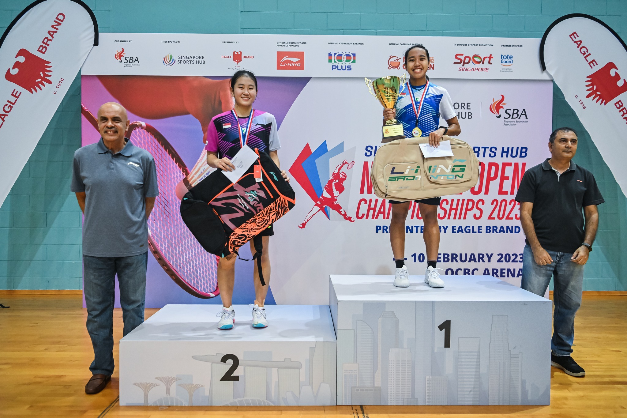 Returning Badminton Champions successfully Defend Titles at Singapore Sports Hub NOC 2023!