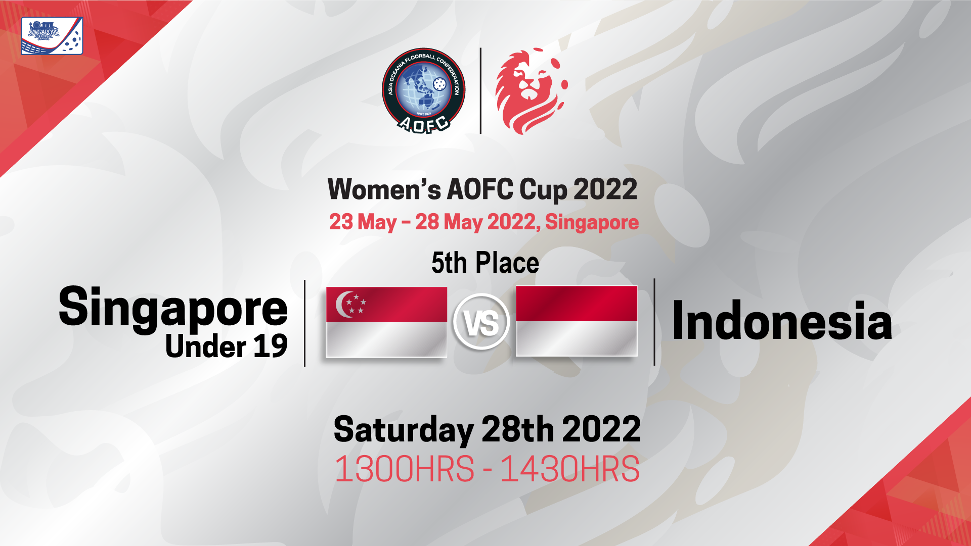 AOFC 5th / 6th Placer Match - SG U19 vs Indonesia | Highlights