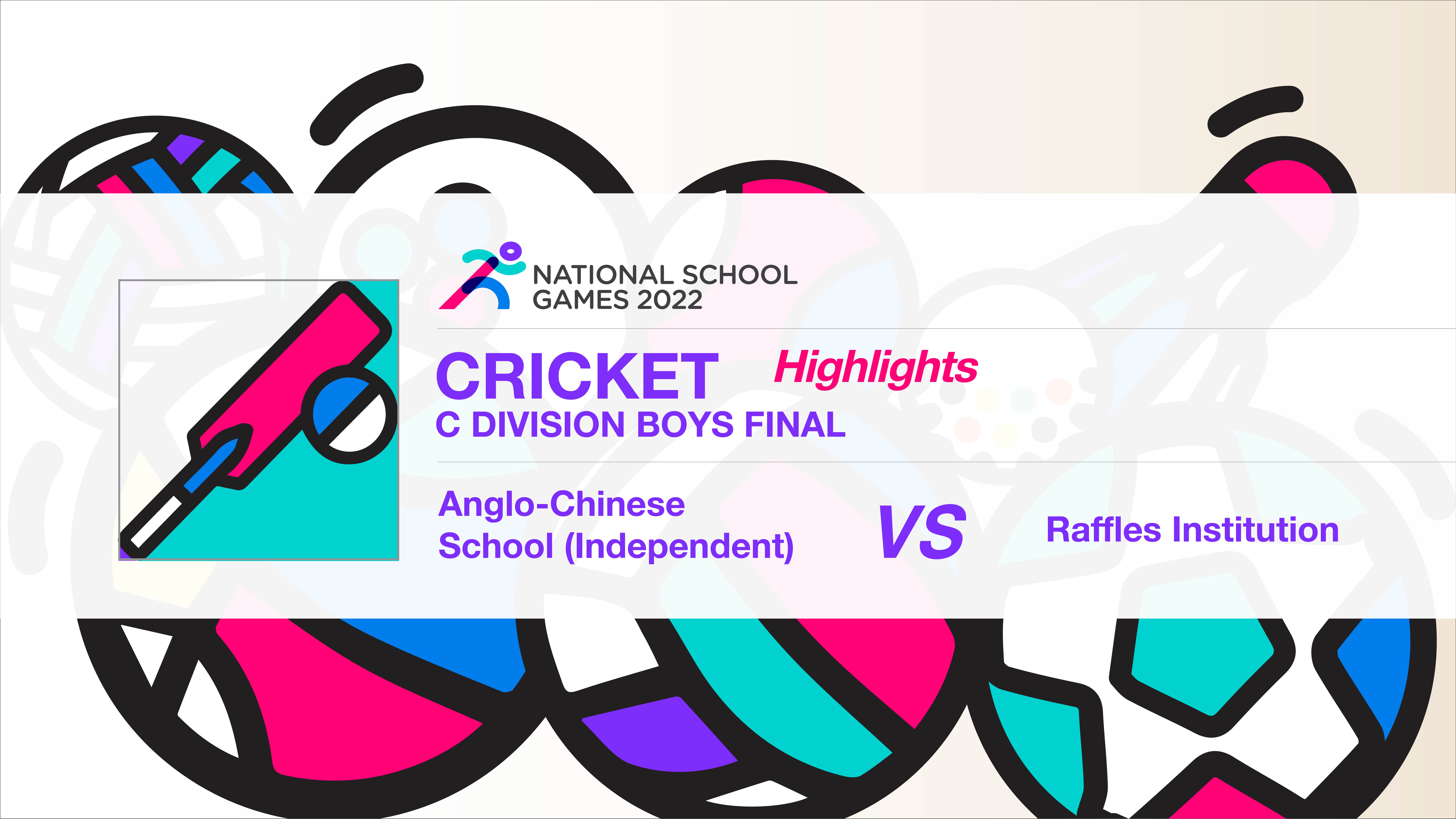 SSSC Cricket National C Division Boys Final | Anglo-Chinese School (Independent) vs Raffles Institution - Highlights