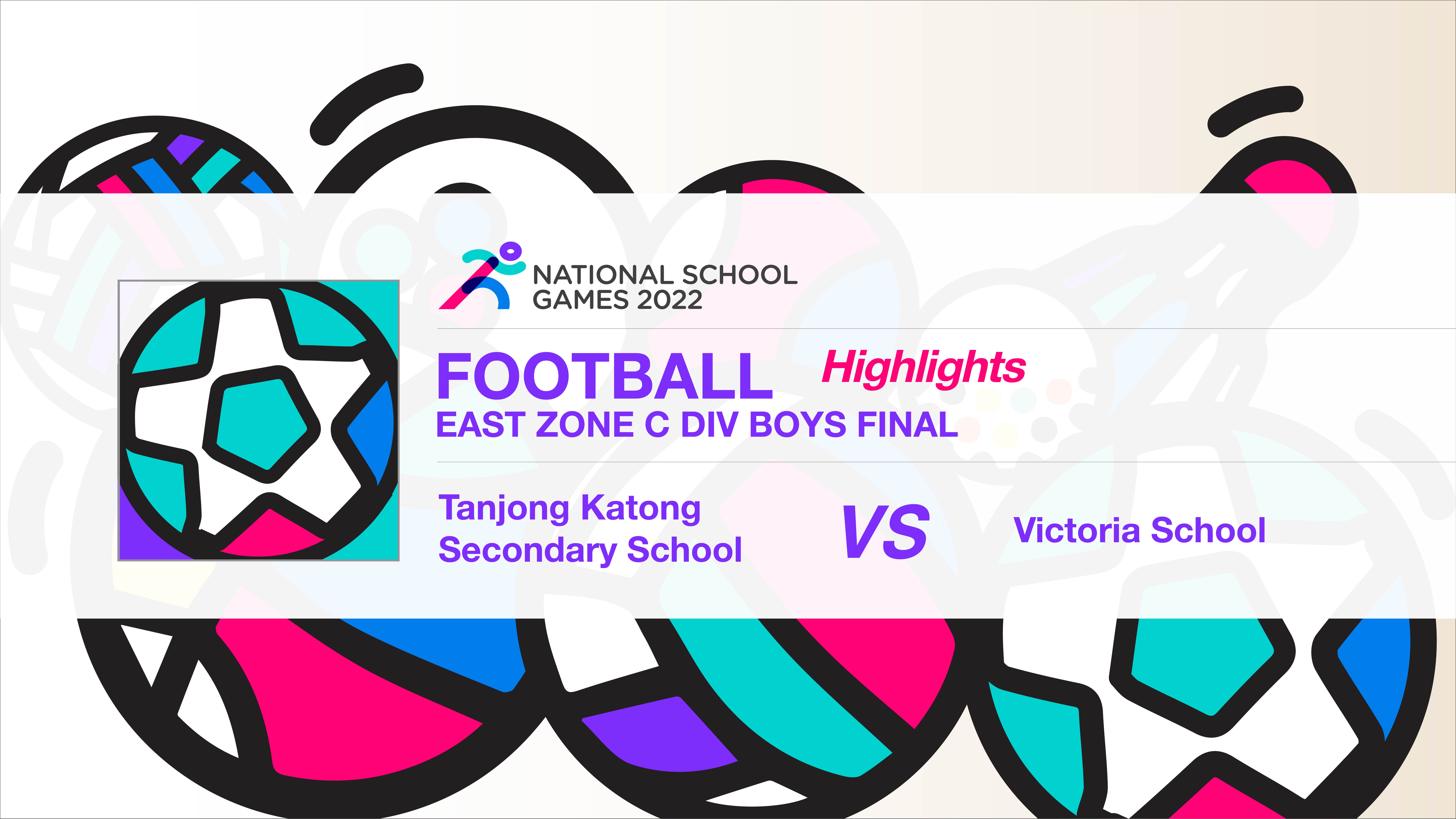 SSSC Football East Zone C Division Boys Final | Tanjong Katong Secondary School vs Victoria School - Highlights