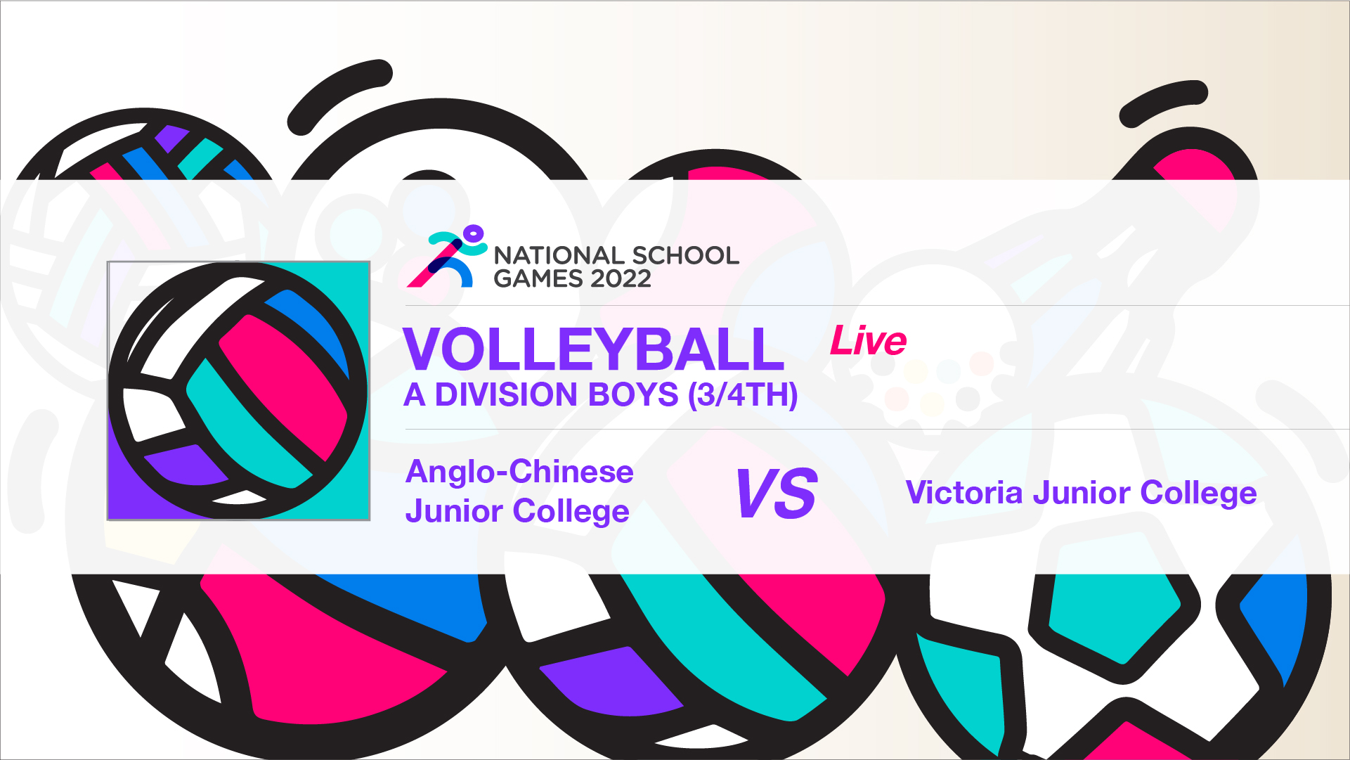 SSSC Volleyball A Division Boys 3rd/4th | Anglo-Chinese Junior College vs Victoria Junior College