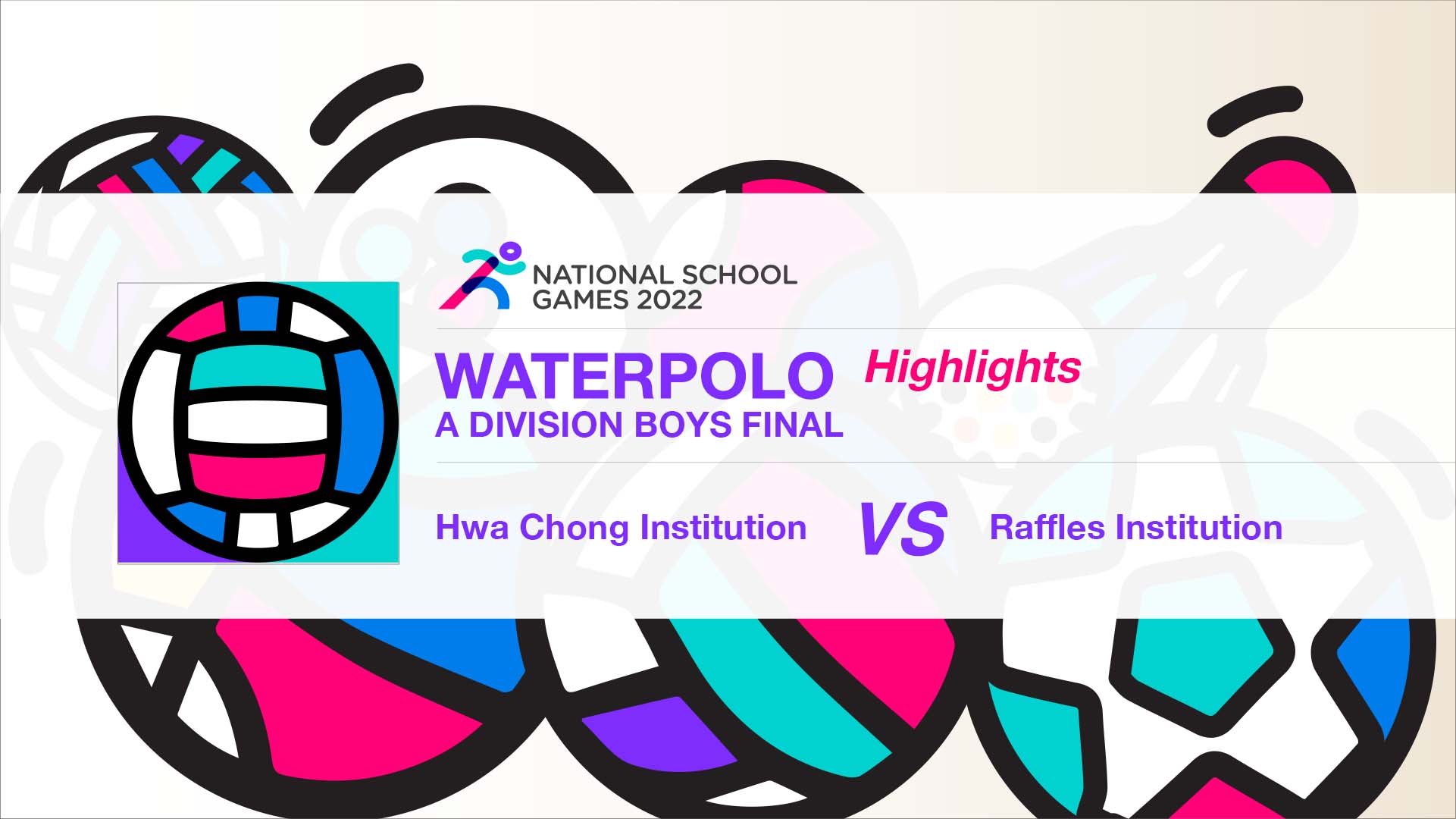 SSSC Water Polo A Division Boys Final | Hwa Chong Institution vs Raffles Institution - Highlights