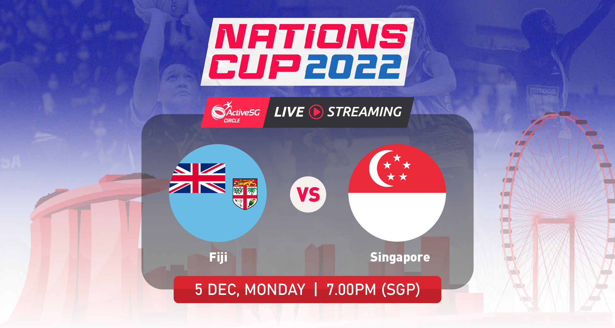 Fiji 🇫🇯 vs 🇸🇬 Singapore | Nations Cup 2022