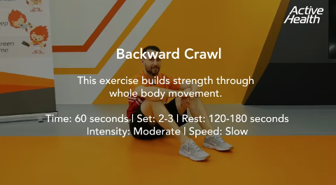 Active Health Exercises For Adults - Backward Crawl Thumbnail