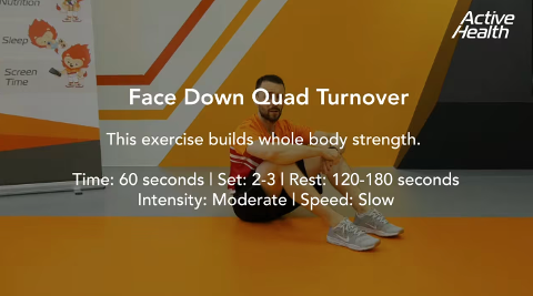 Active Health Exercises For Adults - Face Down Quad Turnover Thumbnail