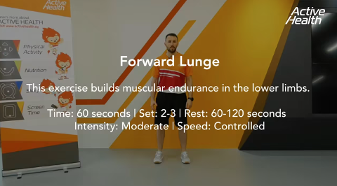 Active Health Exercises For Adults - Forward Lunge Thumbnail