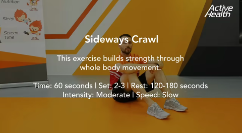 Active Health Exercises For Adults - Sideway Crawl Thumbnail