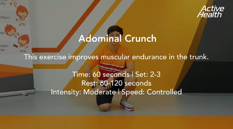 Active Health Exercises For Youth - Abdominal Crunch Thumbnail