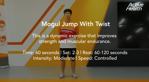 Active Health Exercises For Youth - Mogul Jump With Twist Thumbnail