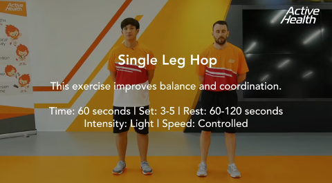 Active Health Exercises For Youth - Single Leg Hop Thumbnail