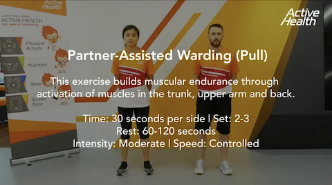Active Health Exercises for Adults/Masters - Partner-Assisted Warding (Pull) Thumbnail