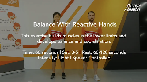 Active Health Exercises for Masters - Balance With Reactive Hands Thumbnail
