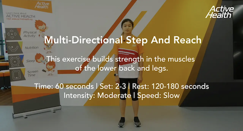 Active Health Exercises for Masters - Multi-Directional Step and Reach Thumbnail