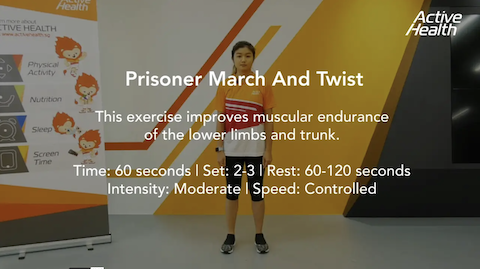 Active Health Exercises for Masters - Prisoner March and Twist Thumbnail