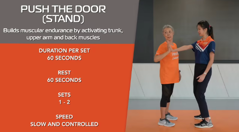 Simple Stretching for Seniors Ep 4 - Push The Door (Stand) Thumbnail