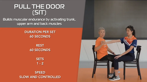 Simple Stretching for Seniors Ep 8 - Pull The Door (Sit) Thumbnail
