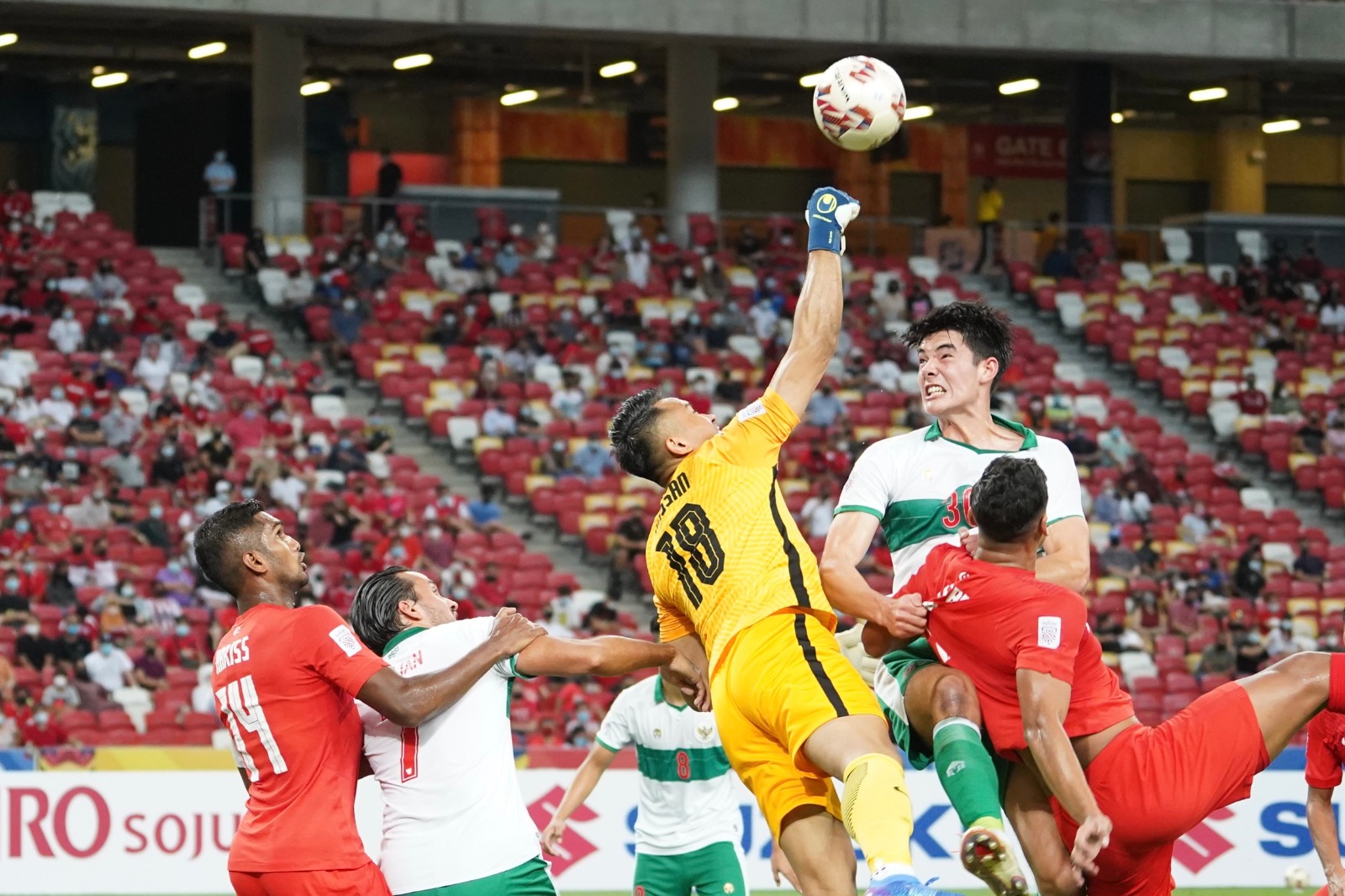 Singapore and Indonesia locked in 1-1 draw, at the end of 1st leg Semis clash in AFF Suzuki Cup 2020!