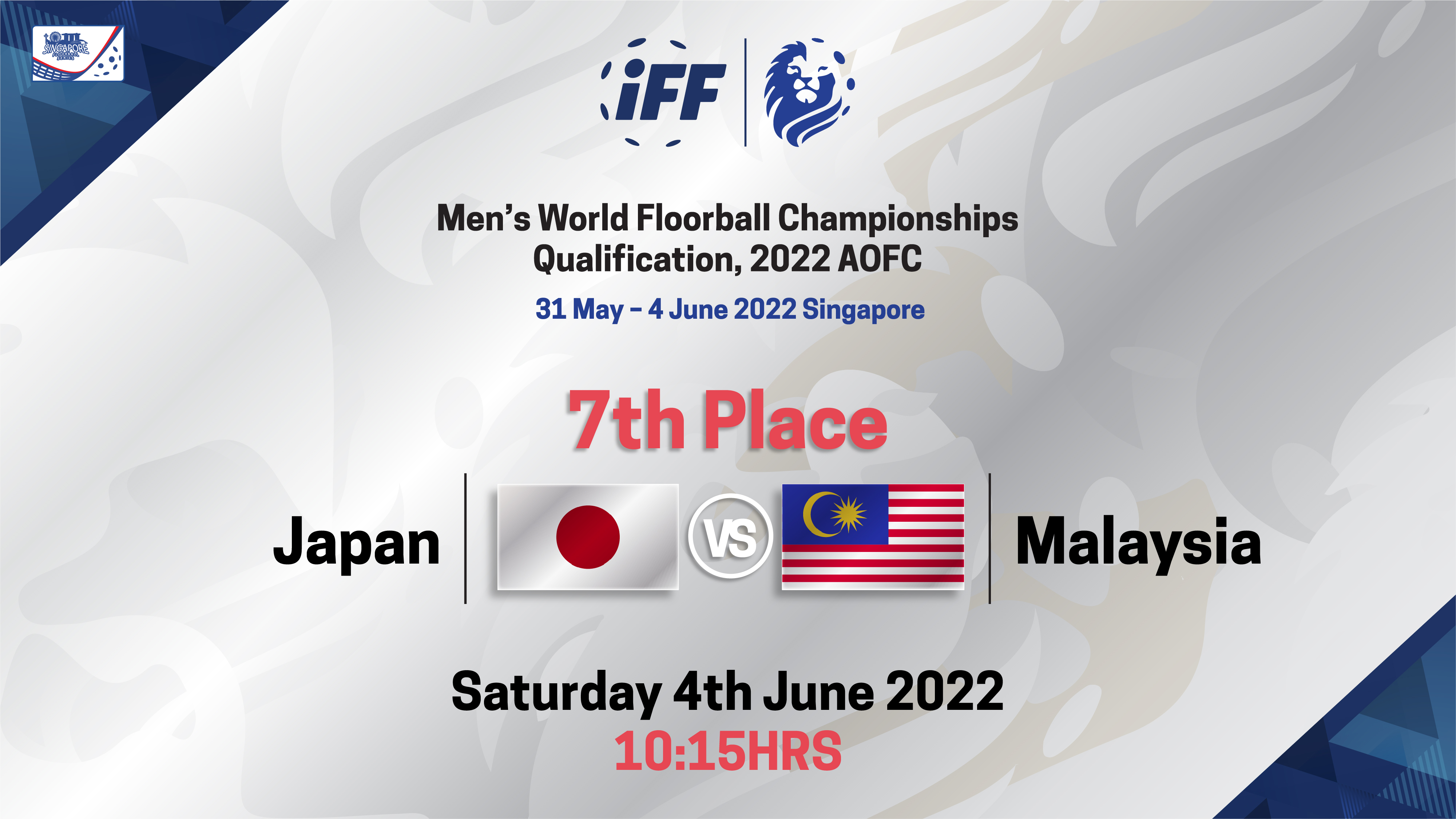 IFF Men's World Floorball Championship Qualifications 2022 - 7th Place - Japan vs Malaysia